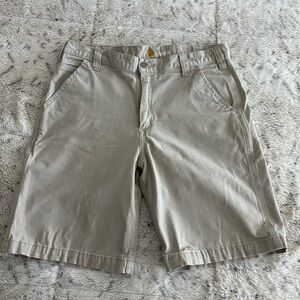 Carhartt Men’s Khaki Flat Front Work Shorts